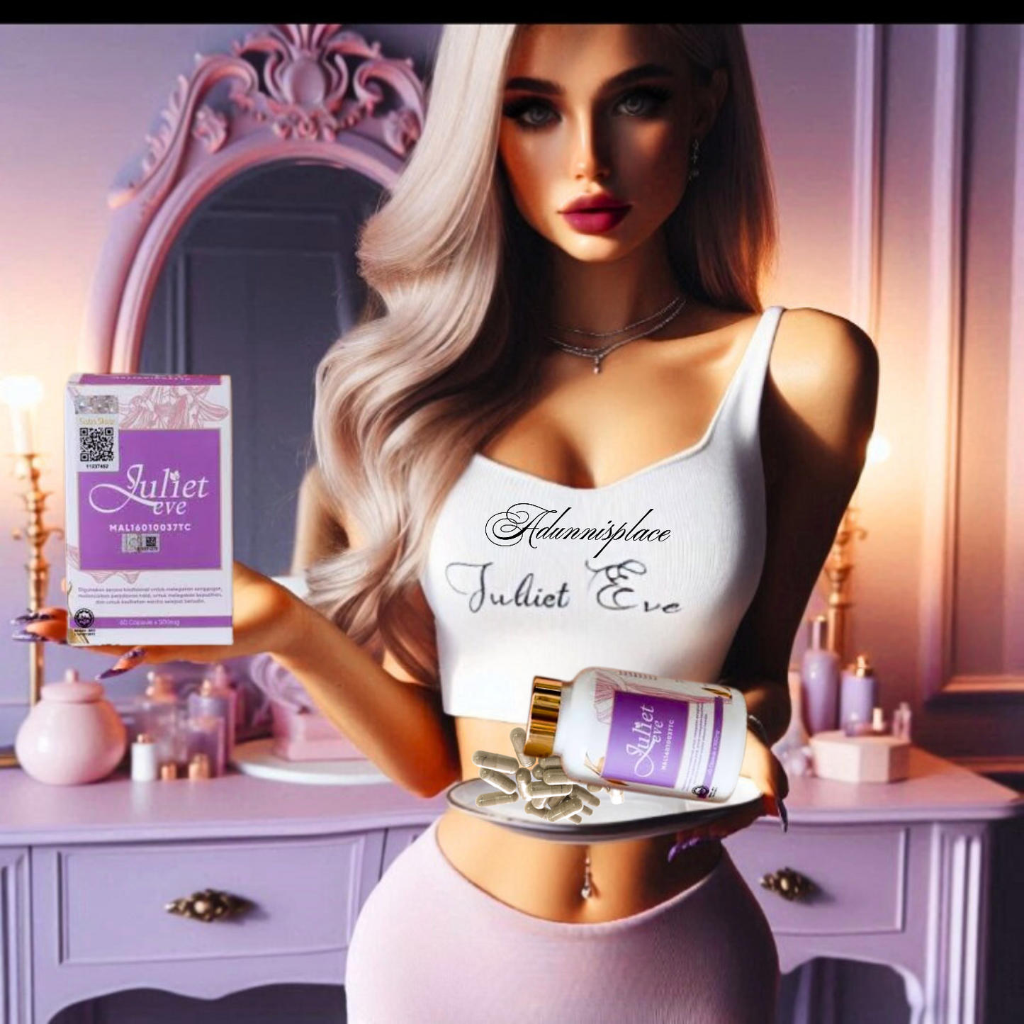 Juliet Eve capsule bottle for hormonal balance and skin glow