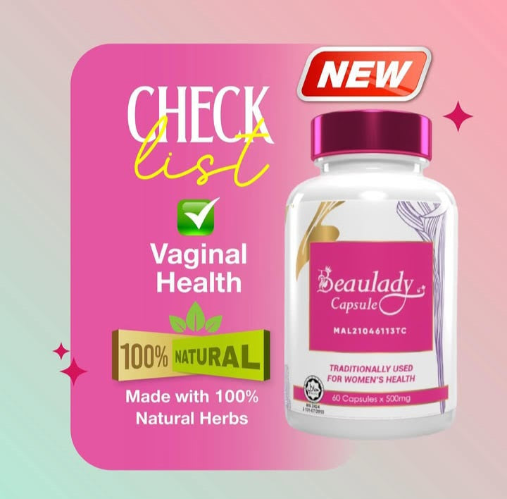 Beau Lady supplement bottle for women’s health and menopause support