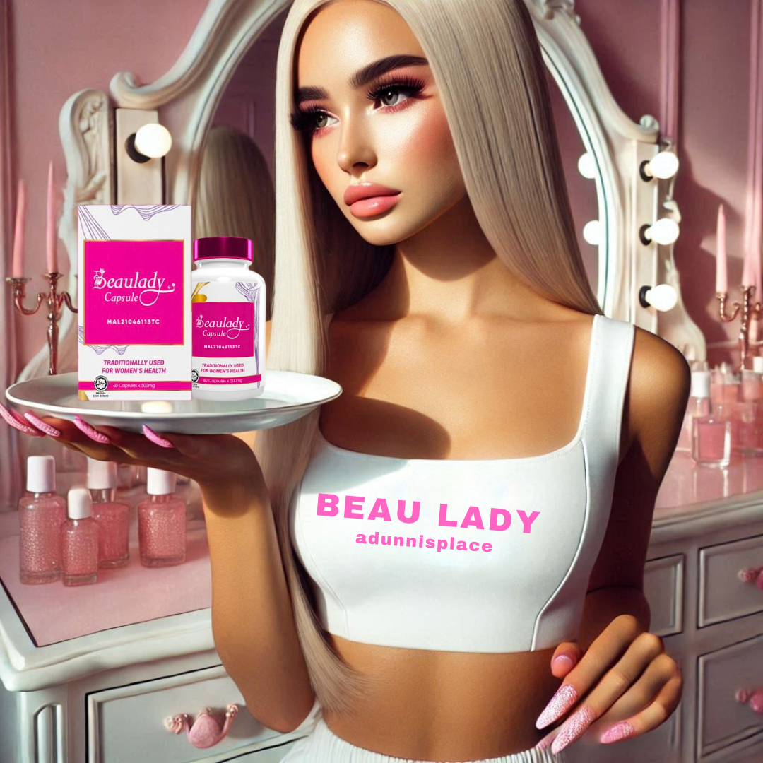 Beau Lady supplement bottle for women’s health and menopause support