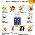 Omega-3 fish oil bottle for heart, brain, and skin health